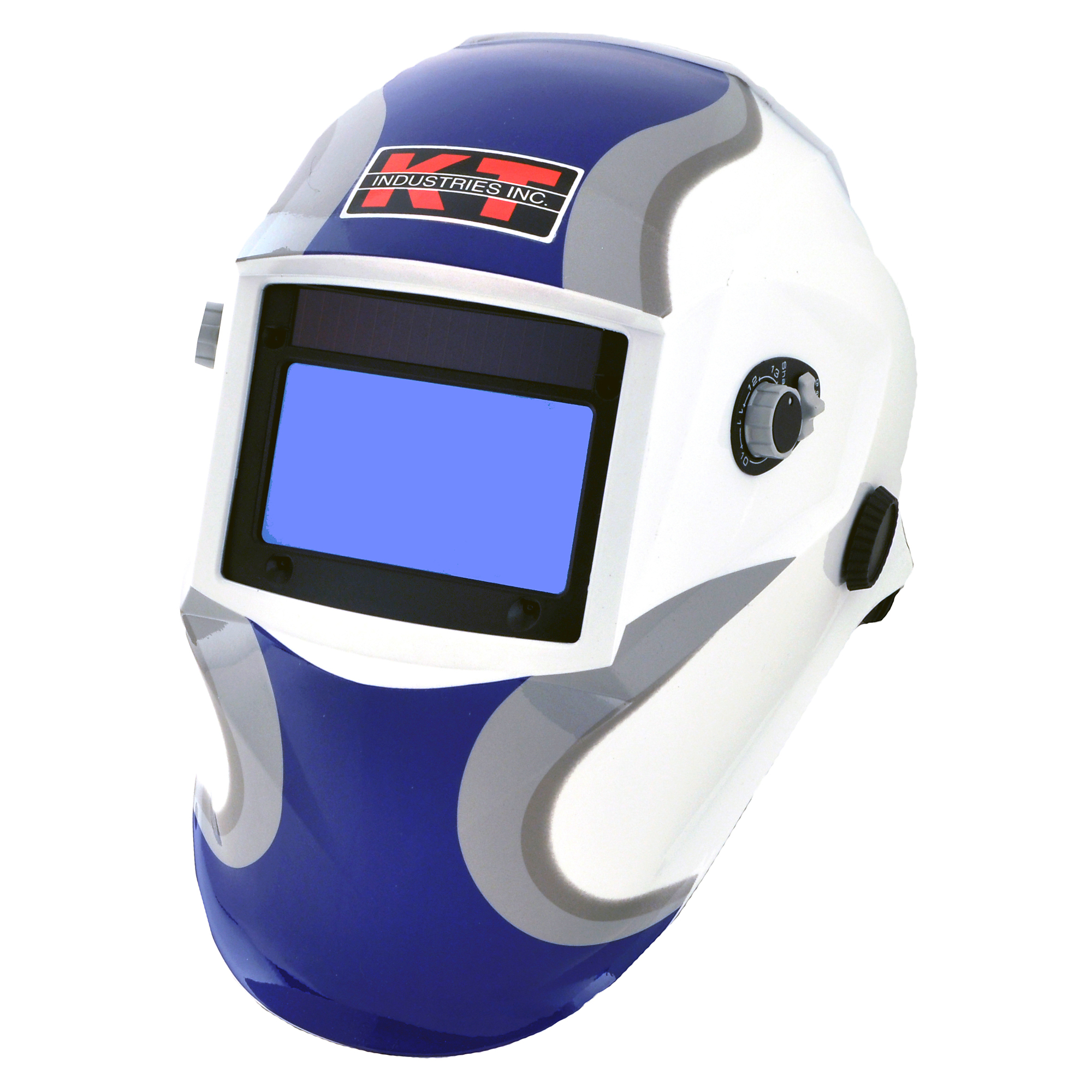 K-T Industries Cool Blue Auto Darkening Welding Helmet — UV/IR Protection, Solar Powered, Model# 4-1072